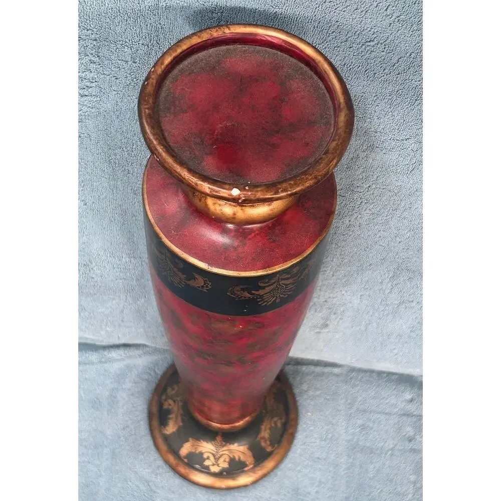 Large Ceramic Candleholder Ornate Decorative Pillar Base Vintage